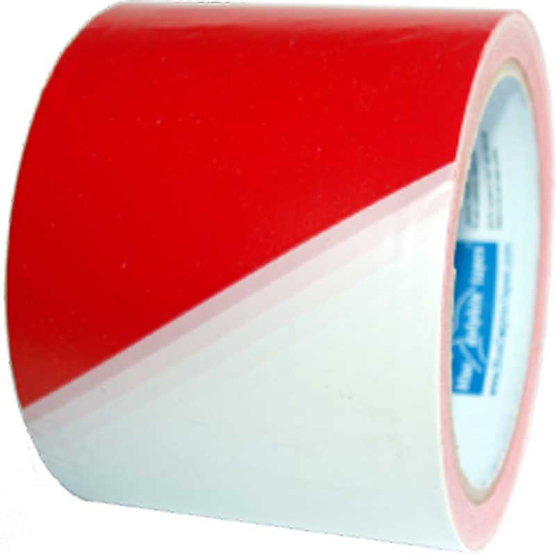 Ohraničovací páska červenobílá š.75mm x 100m
